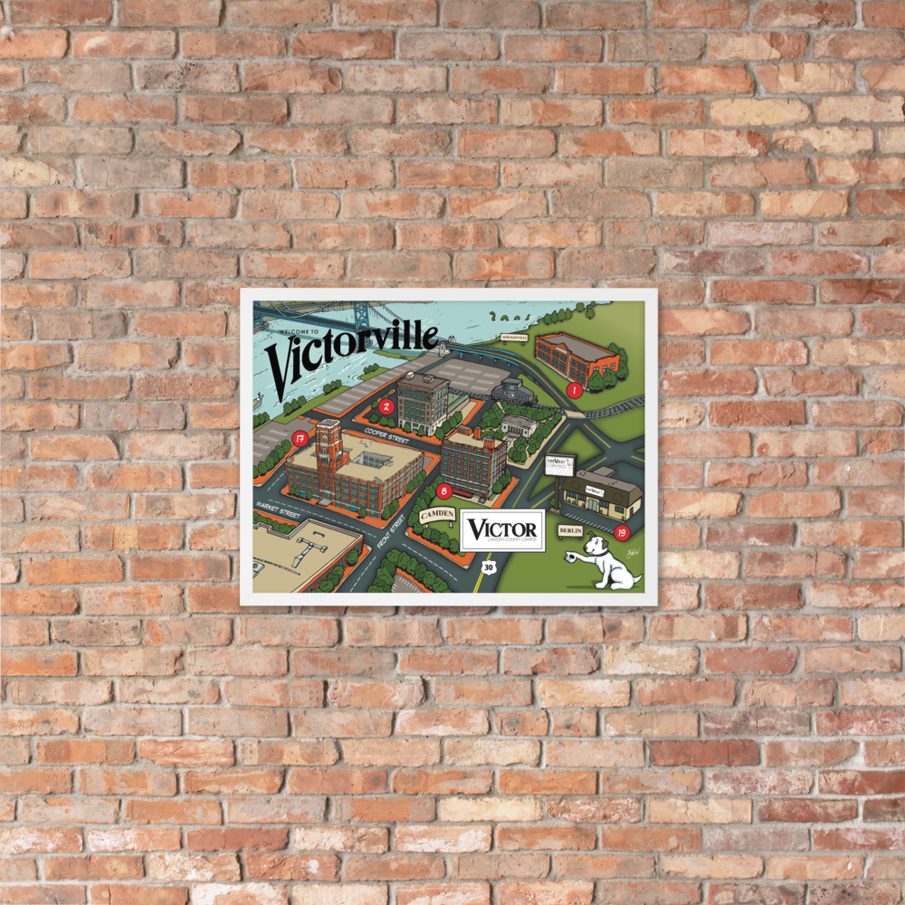 'Victorville Map' Framed poster (Victorville® Collection)