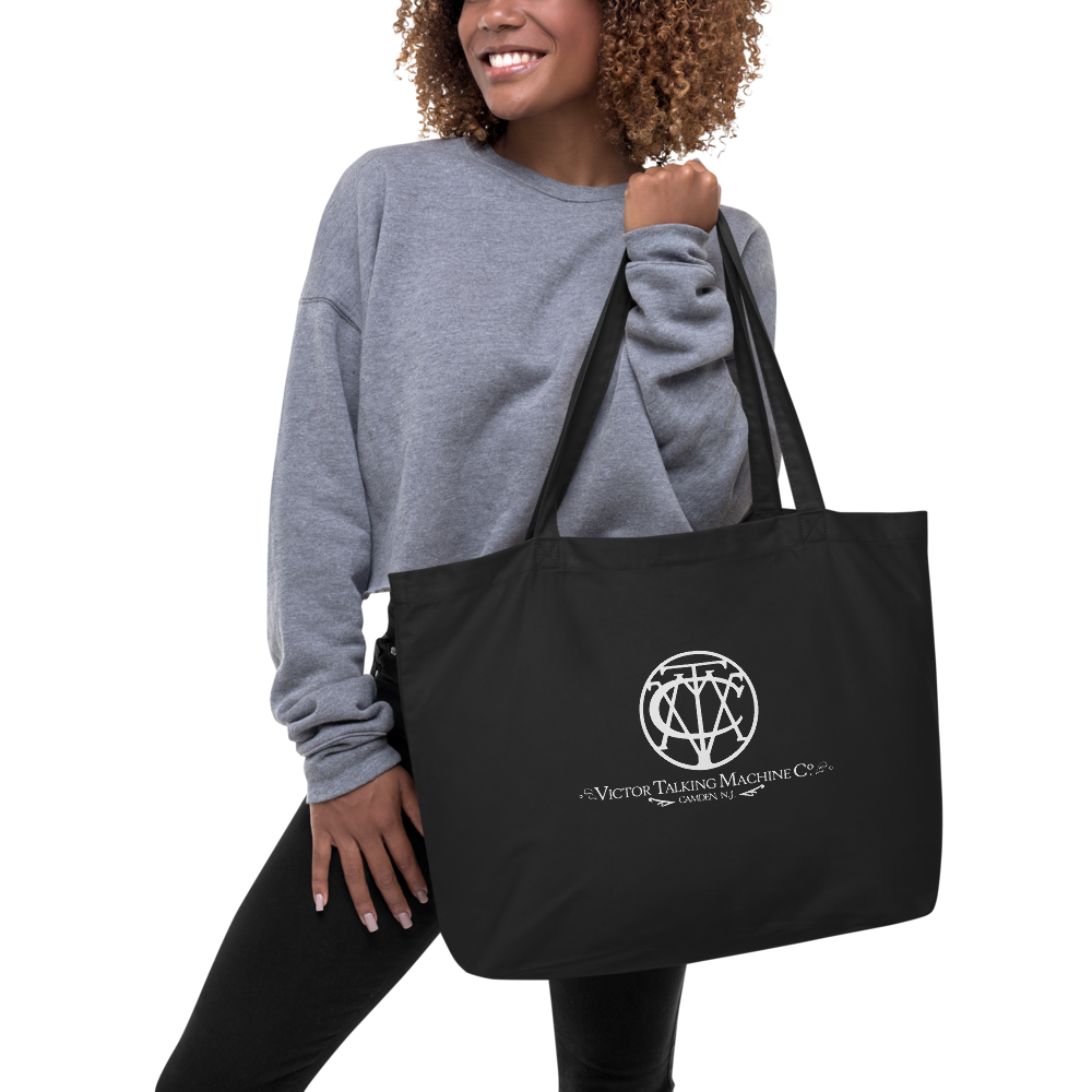 'Victor Talking Machine Co' Logo Large organic tote bag (Victorville® Collection)
