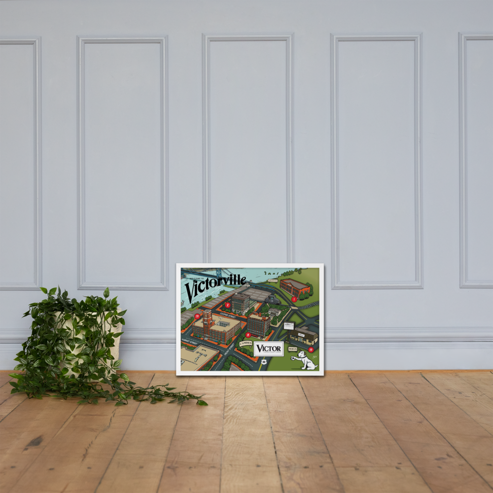 'Victorville Map' Framed poster (Victorville® Collection)