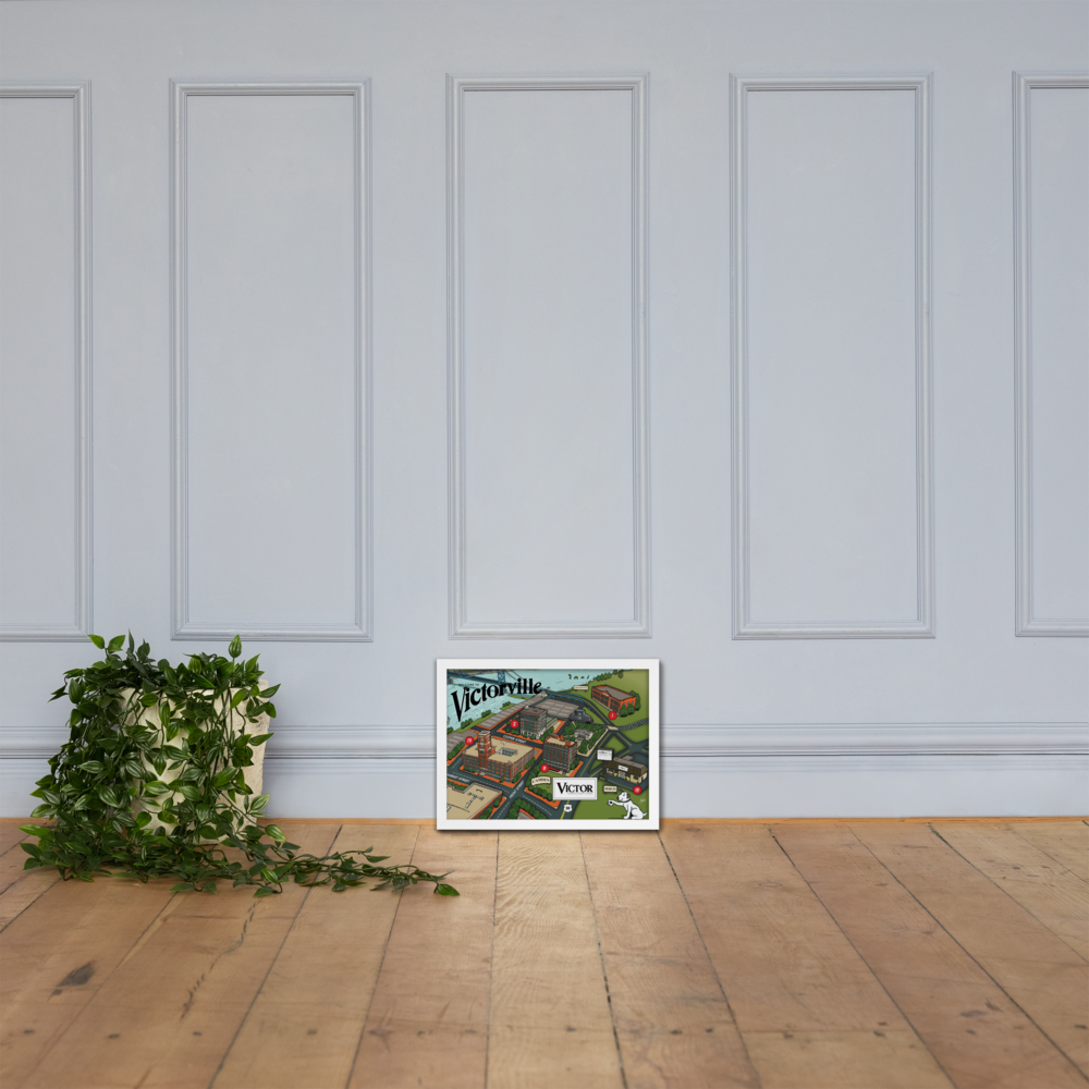 'Victorville Map' Framed poster (Victorville® Collection)
