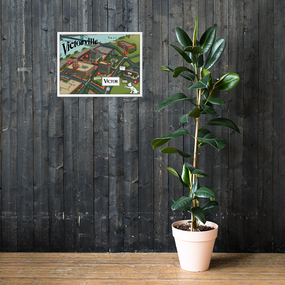 'Victorville Map' Framed poster (Victorville® Collection)