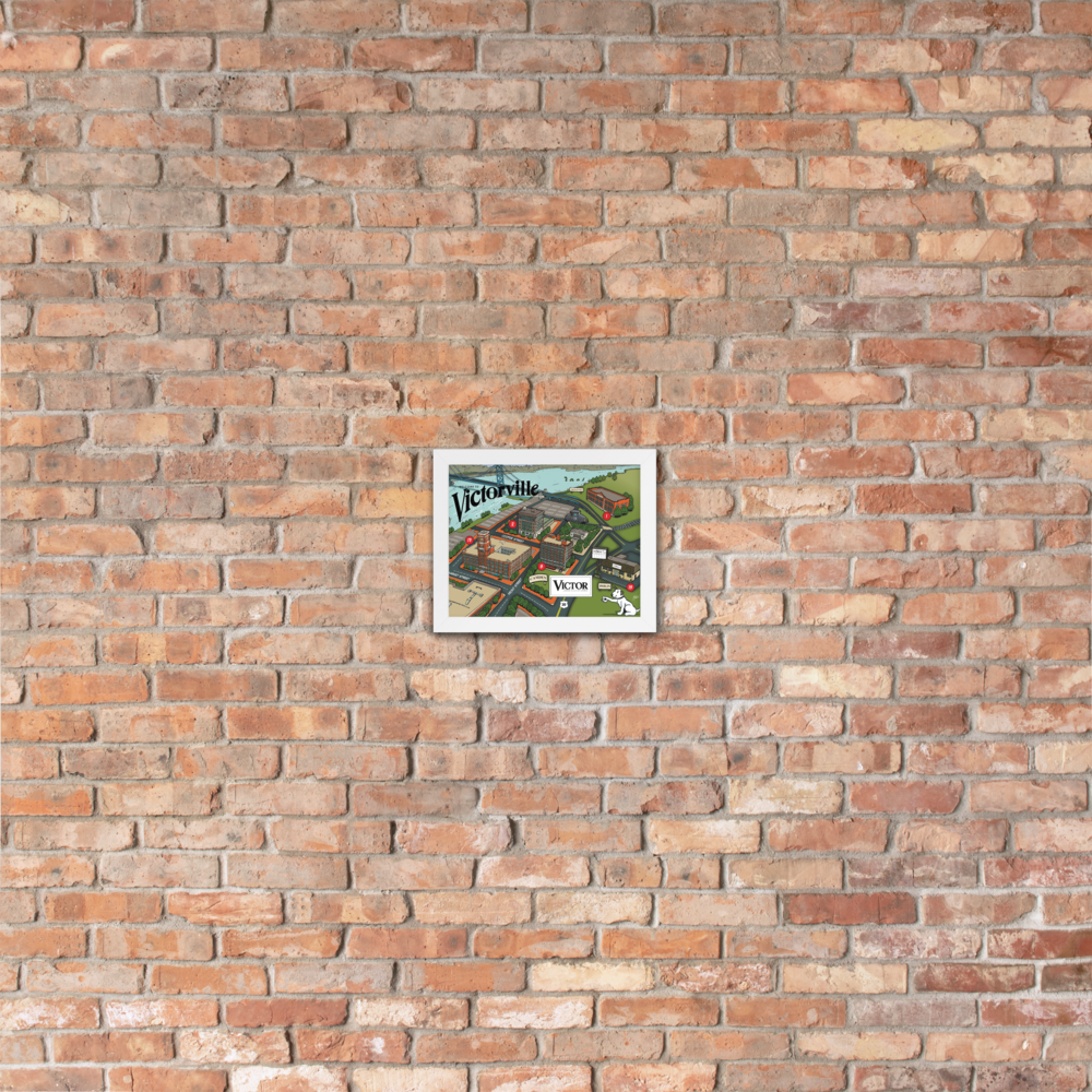 'Victorville Map' Framed poster (Victorville® Collection)