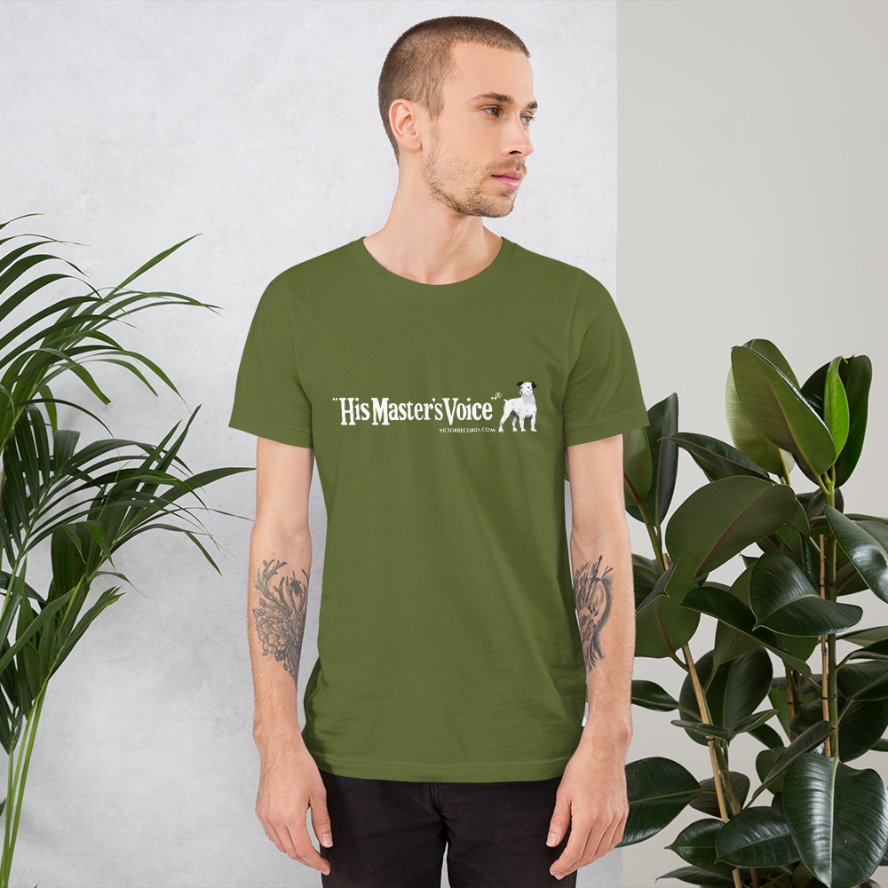 Victor 'His Master's Voice' Record Label Logo Short-Sleeve Unisex T-Shirt (Victorville® Collection)