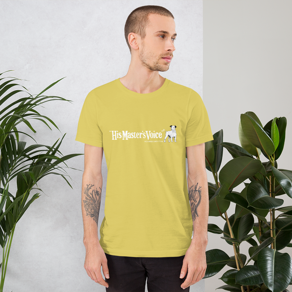 Victor 'His Master's Voice' Record Label Logo Short-Sleeve Unisex T-Shirt (Victorville® Collection)