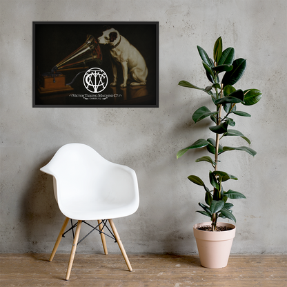 Francis Barraud 'His Master's Voice' Painting Framed Matte Poster (Francis Barraud® Art Studios)